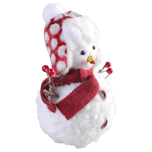 MLWSKERTY Festival Schneemann Plüsch Puppen Mit Schal Und Weihnachten Cartoon Stofftier Figur Ornament Für Urlaub Party Dekore von MLWSKERTY