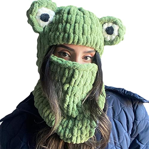 MLWSKERTY Gestrickte Frauen Winter Woolen Kappe Nette Cosplay Kostüm Für Teenager Erwachsene Größe Dame Kopfschmuck von MLWSKERTY