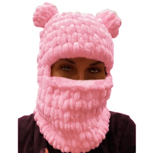 MLWSKERTY Gestrickte Frauen Winter Woolen Kappe Nette Cosplay Kostüm Für Teenager Erwachsene Größe Dame Kopfschmuck von MLWSKERTY