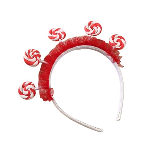 MLWSKERTY Handgemachtes Lollipop Stirnband Candy Girls Cosplay Zubehör Rüschen Candy Kopfschmuck Maskerade Halloween Cosplay Party von MLWSKERTY