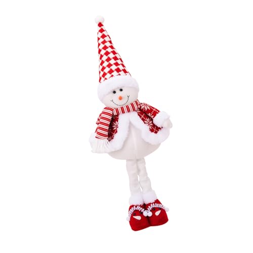 MLWSKERTY Home Decors Weihnachtsmann Schneemann Hirsch Plüschfigur Puppen Dehnbar Langes Bein Figur Spielzeug Weihnachten Dekoratives Ornament Geschenk von MLWSKERTY