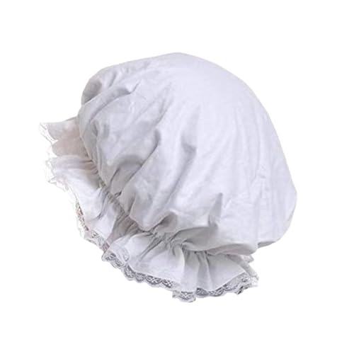 MLWSKERTY Maid Bonnet Satins Halloween Cosplay Kopfbedeckung Zubehör Rüschenrand Zarte Spitze Für Frauen Dame von MLWSKERTY