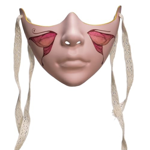 MLWSKERTY Maskerade Maske Mechanische Halbe Gesichtsmaske Party Maske Ästhetik Maske Halloween Dress Up Requisiten Für Erwachsene Frauen Männer Geschenke von MLWSKERTY