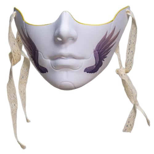 MLWSKERTY Maskerade Maske Mechanische Halbe Gesichtsmaske Party Maske Ästhetik Maske Halloween Dress Up Requisiten Für Erwachsene Frauen Männer Geschenke von MLWSKERTY