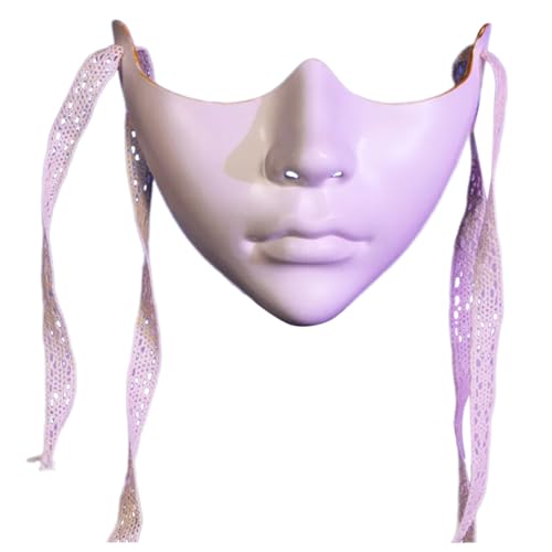 MLWSKERTY Maskerade Maske Mechanische Halbe Gesichtsmaske Party Maske Ästhetik Maske Halloween Dress Up Requisiten Für Erwachsene Frauen Männer Geschenke von MLWSKERTY