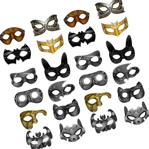 MLWSKERTY Masquerade Maske Lackierte Papiermade Maske Halbe Gesichtsmaske Cosplay Maske Für Halloween Carnivals Party Supplies von MLWSKERTY