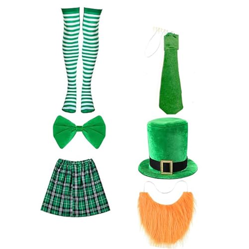 MLWSKERTY Patricks Day Barkeeper Kostüm Accessoire Irish Festival Barkeeper Outfit von MLWSKERTY