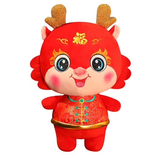 MLWSKERTY Plüsch Maskottchen Sternzeichen Drachen Spielzeug Stofftier Kuscheltier Glückstüten Chinesisches Neujahrsgeschenk Kopf Steigende Maskottchen von MLWSKERTY