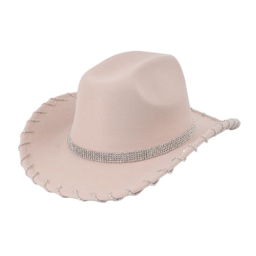 MLWSKERTY Sparkling Crystal Cowboy Hats Belt Für Junggeselle Party Cowboy Hüte Für Schauspieler Schauspielerin von MLWSKERTY