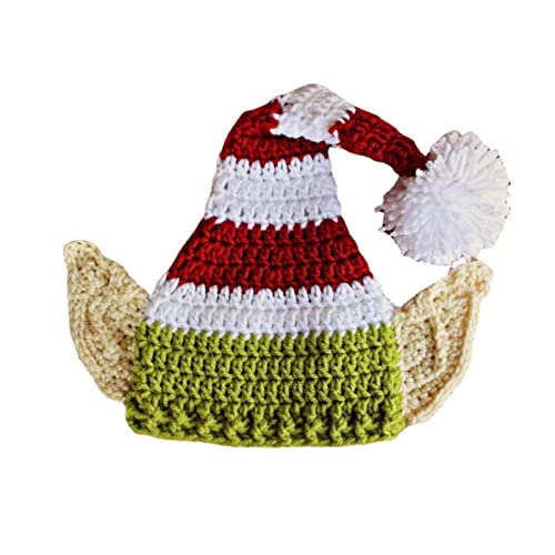 MLWSKERTY Weihnachten Gestrickte Winddichte Mütze Flauschige Bommel Kleinkind Cosplay Für Weihnachten Urlaub Karneval Party von MLWSKERTY