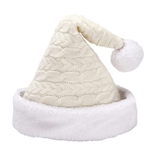 MLWSKERTY Weihnachtsmütze Mit Weißem Pompon Gestrickte Weihnachtsmütze Weihnachtsmütze Outdoor Sport Bei Kaltem Wetter Für Jungen Mädchen Jugendliche von MLWSKERTY