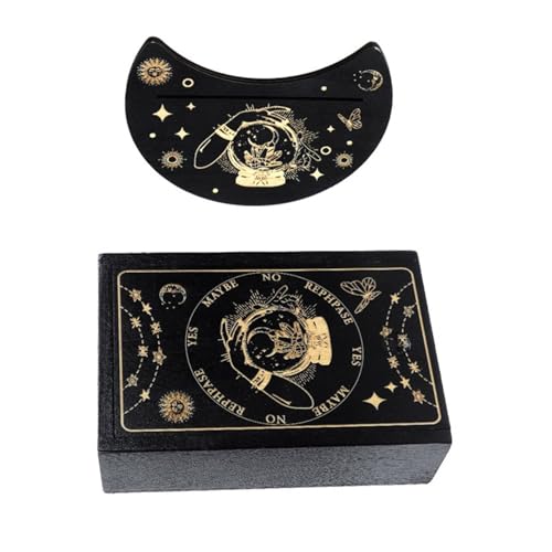 Spiel Tarot Karten Lagerung Box Holz Tarot Karten Fall Mit Karte Tragbare Karten Container Astrologie Schmuck Box von MLWSKERTY