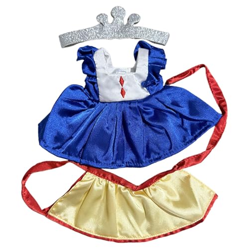 MLqkpwy 20 cm Plüschpuppenkleidung,20 cm Puppenkleidung - Niedliche Puppen-Dekorationskleider,Stoffpuppen-Anziehkleidung, Märchen-Themenkleid für Plüschpuppe, kleines Puppenzubehörkleid von MLqkpwy