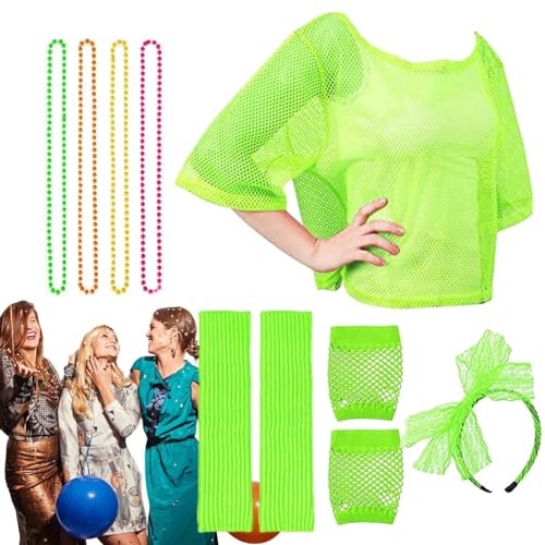 MLqkpwy 80er Jahre Accessoires für Frauen, Accessoires für 80er Jahre Mädchen | 80er Jahre Party Kostüm Mädchen | Set mit Handschuhen für Ballhalskette, Ballverkleidungen MLqkpwy 80er Jahre Accessoires für Frauen, Accessoires für 80er Jahre Mädchen | 80er Jahre Party Kostüm Mädchen | Set mit Handschuhen für Ballhalskette, Ballverkleidungen von MLqkpwy