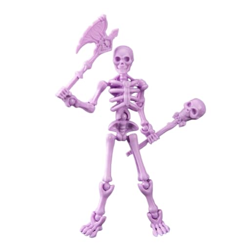 MLqkpwy Action-Skelette,Action-Figuren-Skelette,Roboter-Actionfigur mit Mehreren beweglichen Gelenken - Skelette für Halloween-Dekoration. Skelett-Halloween-Dekoration. Kleine Halloween-Figuren für von MLqkpwy