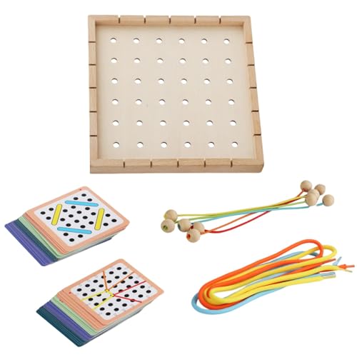 MLqkpwy Anziehspielzeug, Schnürspielzeug für Kleinkinder, Lernkartenspiel aus Spitze, lustiges Reisespiel, Schnürspielzeug aus Holz, frühes Lernen der Feinmotorik, Spielzeug MLqkpwy Anziehspielzeug, Schnürspielzeug für Kleinkinder, Lernkartenspiel aus Spitze, lustiges Reisespiel, Schnürspielzeug aus Holz, frühes Lernen der Feinmotorik, Spielzeug von MLqkpwy