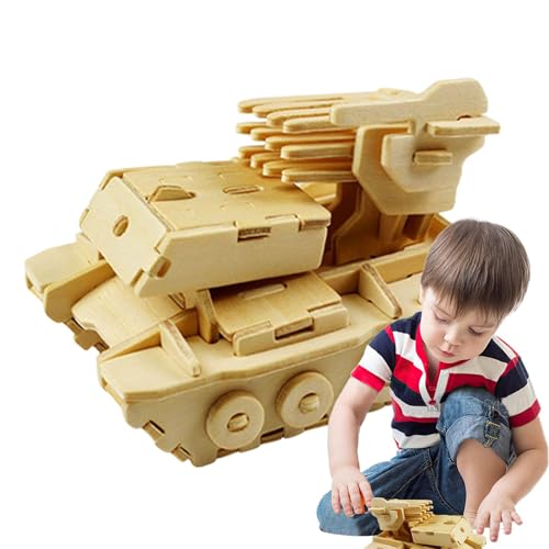 MLqkpwy Automodell-Puzzles für Kinder,Automodell-Puzzles, 3D-Panzerbau-Puzzle-Set, Modellbausätze aus Holzpuzzles für Erwachsene zum Zusammenbauen eines pädagogisch wertvollen Denksport-Modells von MLqkpwy