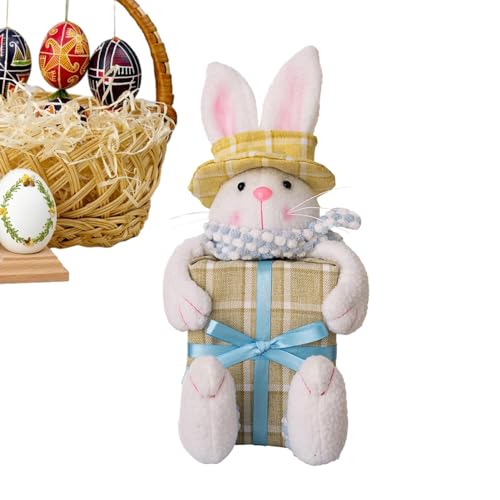 MLqkpwy Kaninchen-Plüsch, Osterhasen-Ornament, Tischdekoration - Osterhase Keksdose Ornament Hasenpuppe | Niedliche Osterhasen-Dekoration, Cartoon-Kaninchen-Puppe, Osterdekoration für Kinder und von MLqkpwy