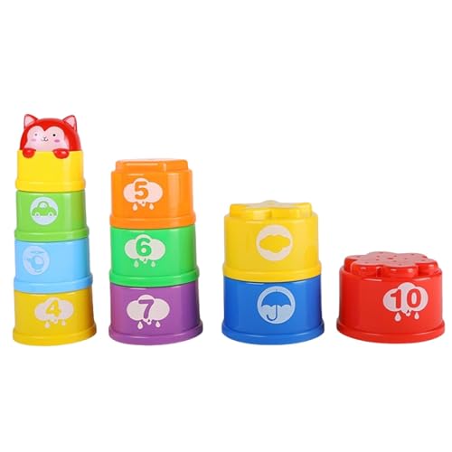 MLqkpwy Musikalisches Spielzeug zum Stapeln, stapelbare Tassen, stapelbare Tassen, Arc-en-en-, tragbare stapelbare Becher, buntes Spielzeug für Zuhause, Kindergarten und die MLqkpwy Musikalisches Spielzeug zum Stapeln, stapelbare Tassen, stapelbare Tassen, Arc-en-en-, tragbare stapelbare Becher, buntes Spielzeug für Zuhause, Kindergarten und die von MLqkpwy
