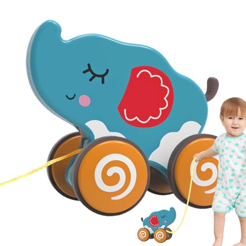 MLqkpwy Nachziehspielzeug, Schiebespielzeug - Lustiges süßes Zugschnurspielzeug, Push-Pull-Spielzeug | Lernspielzeug zum Gehen und Balancieren mit Gummirädern, interaktives Früherziehungsspielzeug für von MLqkpwy