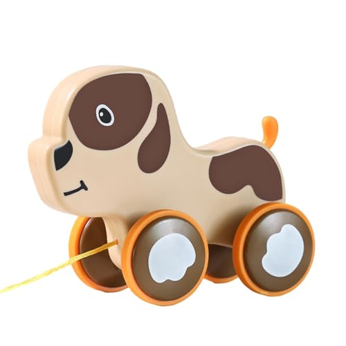 MLqkpwy Nachziehspielzeug, Schiebespielzeug - Niedliches Push-Pull-Spielzeug in Tierform - Lernspielzeug zum Gehen und Balancieren, interaktives Ziehspielzeug mit leisem Reifen, für die von MLqkpwy