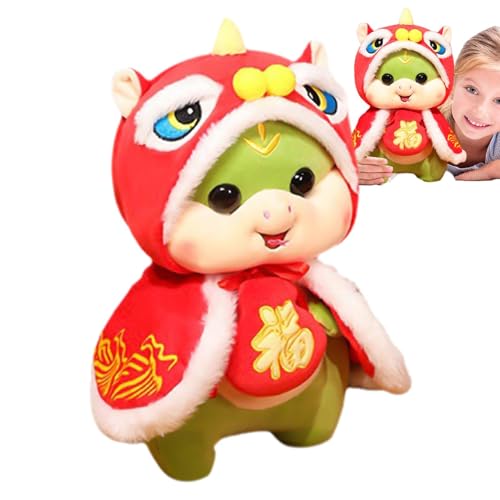 MLqkpwy Plüschtier Maskottchen Schlange, chinesisches Maskottchen aus Plüsch, traditionelles chinesisches Maskottchen, dekoratives Kissen mit Tieren zum Kuscheln, Frühlingsfest, MLqkpwy Plüschtier Maskottchen Schlange, chinesisches Maskottchen aus Plüsch, traditionelles chinesisches Maskottchen, dekoratives Kissen mit Tieren zum Kuscheln, Frühlingsfest, von MLqkpwy
