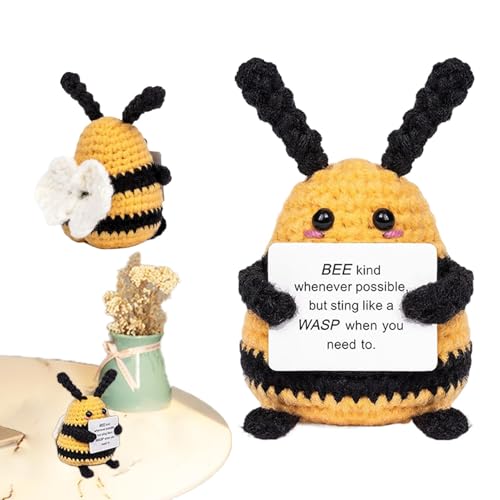MLqkpwy Positive Bienenhaken, handgefertigte gehäkelte Puppen, positive emotionale Unterstützung, Bee Soft Doll | Biene mit Haken, kreative emotionale Unterstützung, für Schlafzimmer, MLqkpwy Positive Bienenhaken, handgefertigte gehäkelte Puppen, positive emotionale Unterstützung, Bee Soft Doll | Biene mit Haken, kreative emotionale Unterstützung, für Schlafzimmer, von MLqkpwy