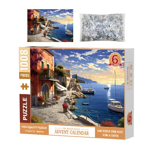MLqkpwy Puzzle Adventskalender, Puzzle Adventskalender | Lustige Urlaubspuzzles | Weihnachtspuzzles Natural Harbour Scenery, Kalender 1008 Teile, 2024, 6 Boxen für u MLqkpwy Puzzle Adventskalender, Puzzle Adventskalender | Lustige Urlaubspuzzles | Weihnachtspuzzles Natural Harbour Scenery, Kalender 1008 Teile, 2024, 6 Boxen für u von MLqkpwy