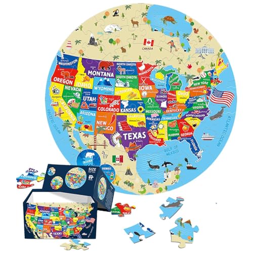 MLqkpwy Puzzles für Kleinkinder, Bodenpuzzles - 70-teiliges Lernpuzzle für Vorschulkinder, rundes Bodenpuzzle,Trainieren Sie die Hand-Auge-Koordination für und Mädchen, Puzzle-Spielzeug für von MLqkpwy