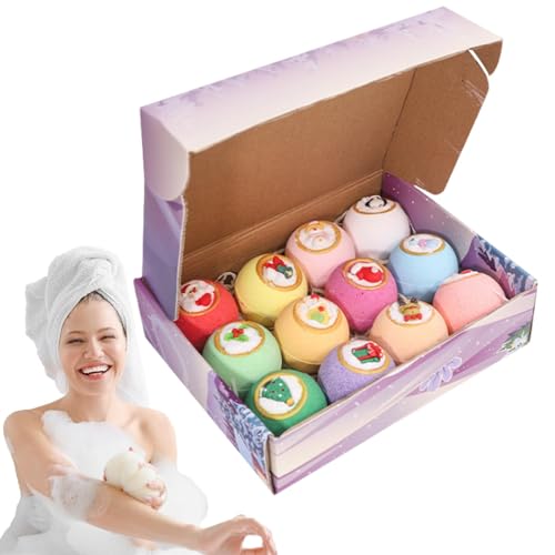 MLqkpwy Schaumbälle, Weihnachten, -Badekugel für | 12 x lustige Duschkugeln mit Weihnachtsblasen | Set mit Schaumbadkugeln für , Mädchen und Erwachsene MLqkpwy Schaumbälle, Weihnachten, -Badekugel für | 12 x lustige Duschkugeln mit Weihnachtsblasen | Set mit Schaumbadkugeln für , Mädchen und Erwachsene von MLqkpwy