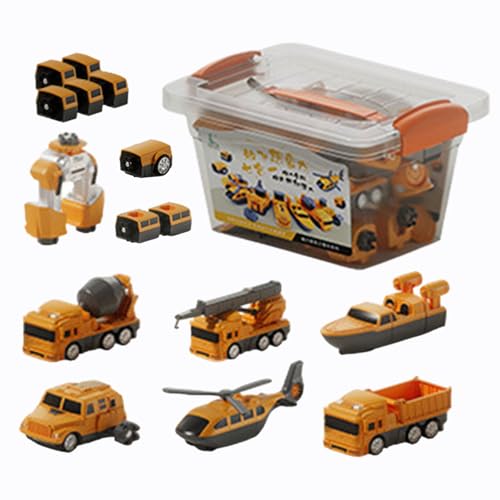 MLqkpwy Spielzeug zum Verwandeln von Fahrzeugen, Spielzeugauto zum Verwandeln | Zusammengebaute, verwandelnde magnetische Spielzeugautos für Kinder | Sammelfiguren für Jungen und Mädchen, von MLqkpwy
