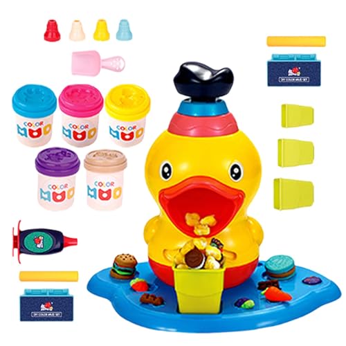 MLqkpwy Tonteig-Spielset für Kinder, Farbteigspielzeug,Modelliermasse-Teigwerkzeuge - Nudelmaschine für die Küche, Spielzeug als Chefkoch für fantasievolles Spielen, farbenfrohe Teigspielzeuge im von MLqkpwy