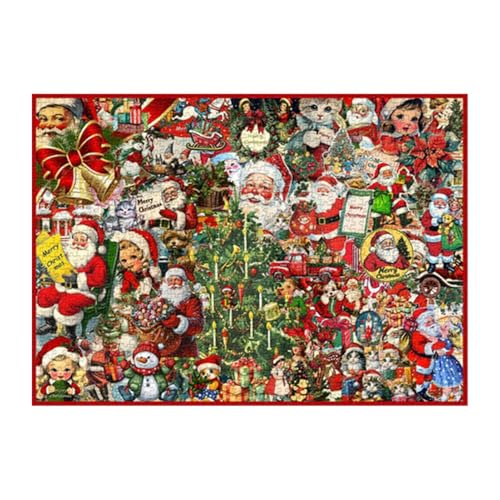 MLqkpwy Weihnachtsrätsel für Erwachsene, Weihnachtsrätsel - 1000x Winterferien-Puzzle Weihnachtsferien-Puzzles | Weihnachtsbaum-Feiertagspuzzles, Weihnachtsmann-Winterpuzzle-Heimdekorationen für von MLqkpwy