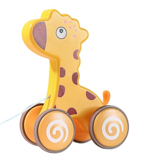 MLqkpwy Ziehspielzeug für 1-Jährige, Ziehspielzeug - Niedliches Push-Pull-Spielzeug in Tierform | Lernspielzeug zum Gehen und Balancieren, interaktives Ziehspielzeug mit leisem Reifen, für die von MLqkpwy