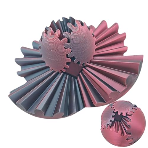 MLqkpwyZahnrad Kugel - 8cm Gear Ball Fidget | Gear Ball 3D | Zauberwürfel Gear Ball | Gear Ball Kugel | Gear Spin Ball Zappel Spielzeug, Stress Würfel Spielzeug, Sensorisches Spielzeug Für Autisten, A von MLqkpwy