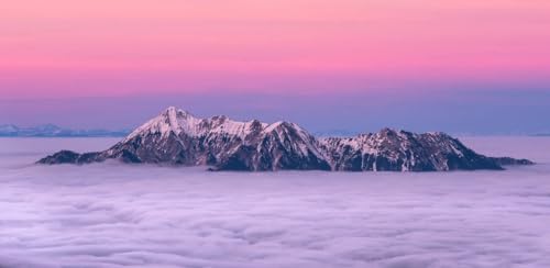 Der Gipfel des Berges in den Wolken – 5000-teiliges Holzpuzzle – lustiges Spiel, Intelligenz, Dekomprimierung, lustiges Puzzle von MMACPUZZLE