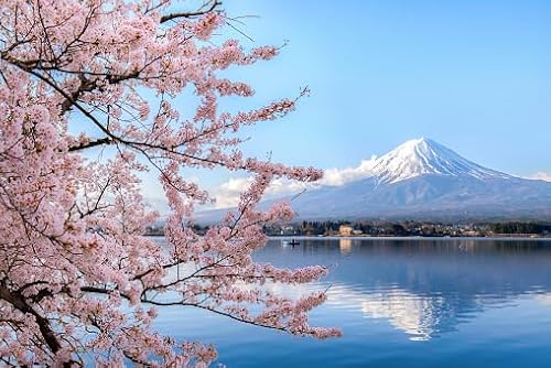 Die perfekte Begegnung zwischen Kirschblüten und dem Berg Fuji, 10000-teiliges Puzzle, Kunstwerk-Puzzle, dekorative Wandkunst, lustiges Puzzle, kreatives Festival, 10000-teiliges von MMACPUZZLE