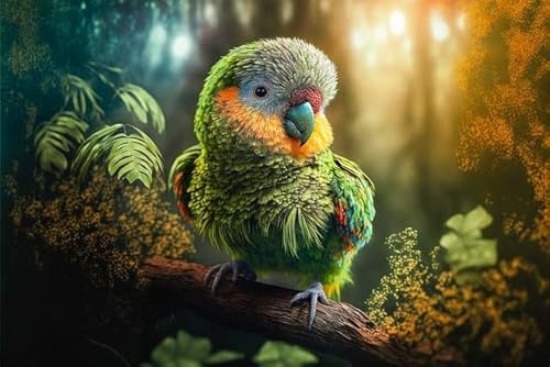 Emerald Flying Parrot, 1000-teiliges Dekompressionspuzzle für Erwachsene, Holzpuzzle, Familienspiel, Teambuilding von MMACPUZZLE