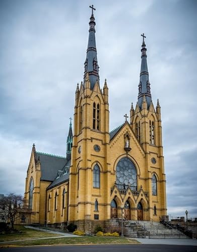 Kirche an einem bewölkten Tag – 10000-teiliges Holzpuzzle – Familien-Lernspiele, Puzzle für Teenager von MMACPUZZLE