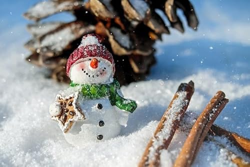 Kleiner Schneemann im Schnee, 8000-teiliges Puzzle, Kunst-Sammelpuzzle, jedes Teil, lustiges Puzzle, kreativer Urlaub von MMACPUZZLE