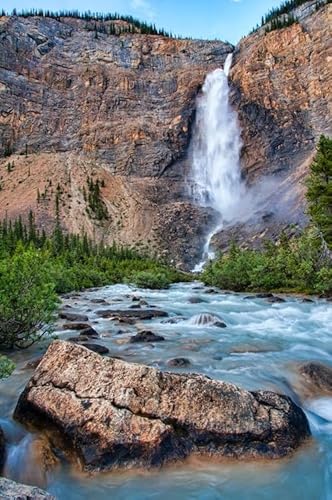 Wasserfall auf dem Steinberg – 12000-teiliges Holzpuzzle – lustige und herausfordernde Aktivität für Erwachsene von MMACPUZZLE