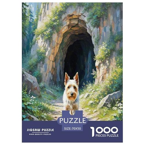 Walisischer Terrier 1000 Teile Tierhund Puzzles Premium Quality Familienspiel - Home Room Decoration Erwachsene Und Kinder Wertvoll Geschenk Für 70x50cm/1000pcs Walisischer Terrier 1000 Teile Tierhund Puzzles Premium Quality Familienspiel - Home Room Decoration Erwachsene Und Kinder Wertvoll Geschenk Für 70x50cm/1000pcs von MMDASBVPE