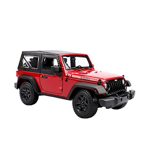 MMMMWJWJ Legierung Umweltschutz 1 18 Für Jeep Willys Wrangler 2014 Statische Metalldruckguss-Geländewagenmodellsimulation Sammlerstück Ornament Metalldruckguss (Color : Rot) von MMMMWJWJ