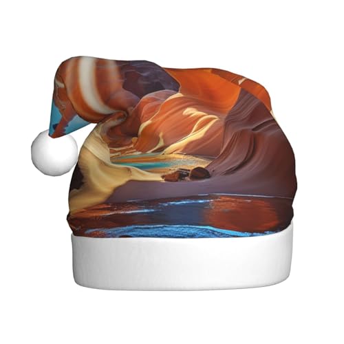 MMSJSBVY Antelope Canyon Weihnachtsmütze, Weihnachtsmannmütze, Unisex-Mütze, Neujahrsfeiertag, Partyzubehör von MMSJSBVY