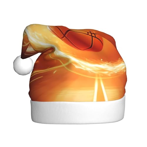 MMSJSBVY Basketball-Weihnachtsmütze, Weihnachtsmannmütze, Unisex-Mütze, Neujahrsfeiertags-Partyzubehör von MMSJSBVY