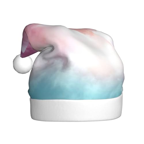 MMSJSBVY Bunte Wolken-Weihnachtsmütze, Weihnachtsmannmütze, Unisex-Mütze, Neujahrsfeiertags-Partyzubehör von MMSJSBVY