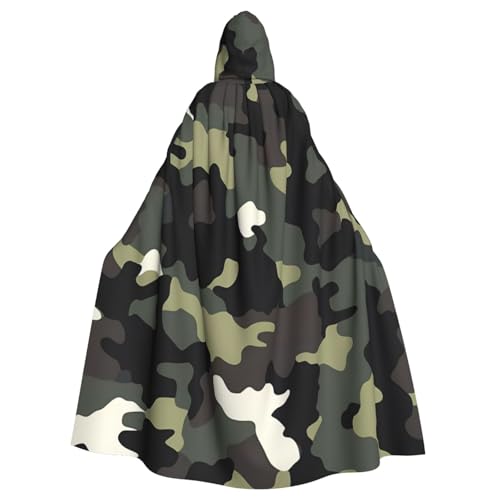 MMSJSBVY Camouflage-Muster, Kapuzenumhang, Unisex, Umhang, Halloween, Weihnachten, Rollenspiele, Kostüme, Themenpartys und Comic-Konventionen von MMSJSBVY