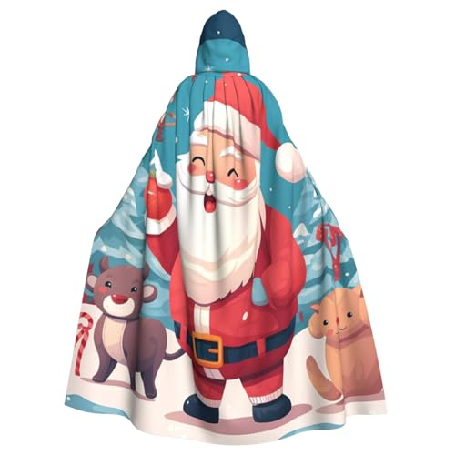 MMSJSBVY Frohe Weihnachten Schneemann Kapuzenumhang, Unisex Robe Capes Halloween Weihnachten Rollenspiel Kostüme Themenpartys und Comic-Konventionen von MMSJSBVY