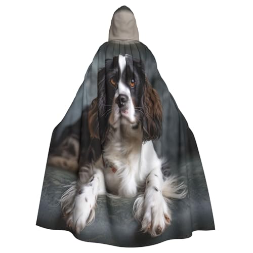 MMSJSBVY Spaniel On The Sofa Hooded Capes, Unisex Robes Capes Halloween Christmas Role Play Costumes Themed Parties And Comic Conventions von MMSJSBVY