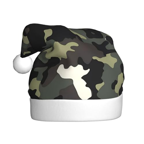 MMSJSBVY Weihnachtsmützen mit Camouflage-Muster, Weihnachtsmannmütze, Unisex-Mütze, Neujahrsfeiertags-Partyzubehör von MMSJSBVY